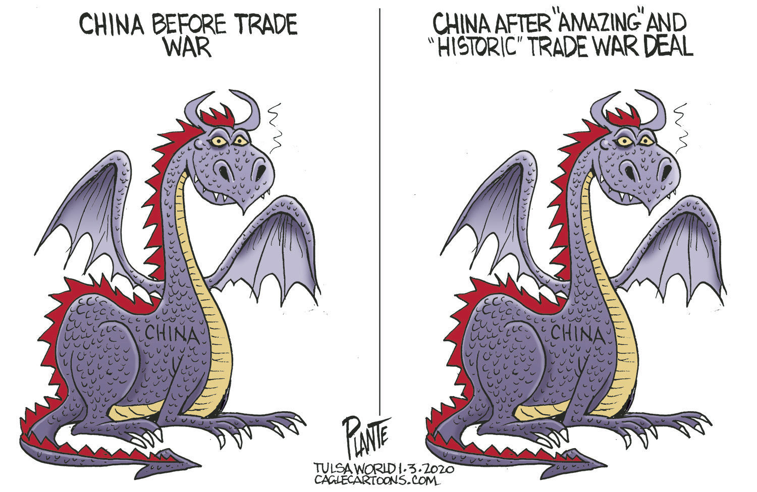 Bruce Plante Cartoon: Trade War
